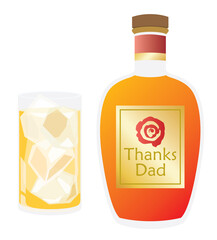 父の日ウイスキーのイラスト