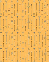 Papel de parede flechas com fundo laranja