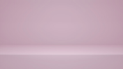 Fototapeta premium 3d rendering, Empty pink color studio room background with copy space for display product or banner website