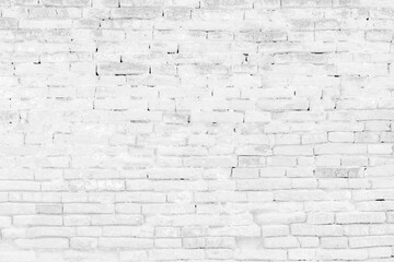 Fototapeta premium Old brick wall Background. White rustic texture. Design element for web, banner or wallpaper.