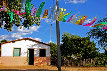 Enfeites da festas no Quilombo. Sitio do Mato. Bahia