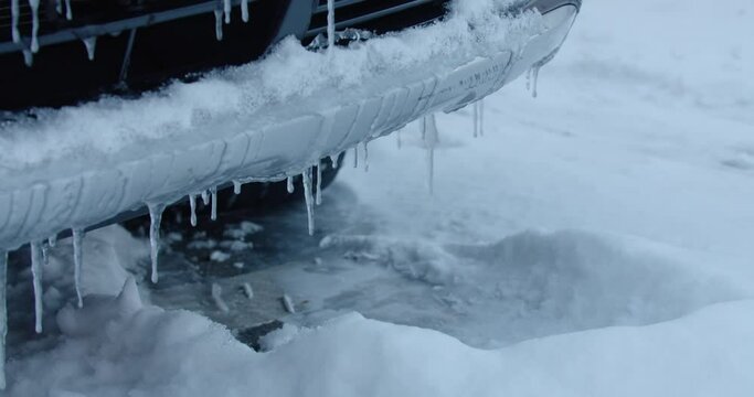 a frozen car