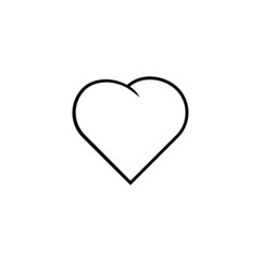 Heart icon vector illustration. Linear symbol with thin outline. The thickness is edited. Minimalist style. Exclusive quality of execution in material design.