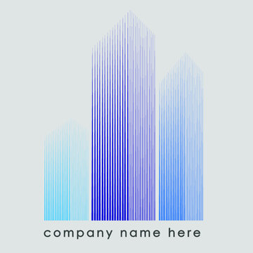 Logotipo Edificios Abstracto Bienes Ra&iacute;ces