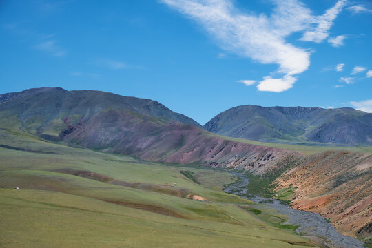 Mountain mongolian natural landscape