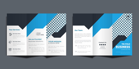 Business trifold brochure Premium Vector