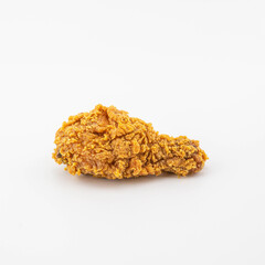 Fried Chicken Breast in Oil and Fried chicken legs, White Background