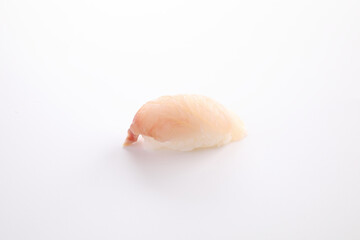Hamachi sushi Yellow tail sushi japanese food isolated in white background