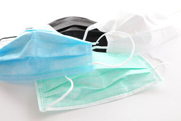 Used mask isolated in white background