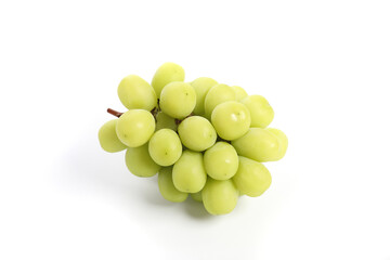 Green grape isolated in white background