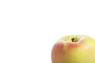 Red yellow apple isolated in white background