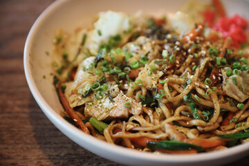 fried noodles japanese style Yakisoba Japanese food