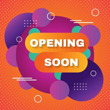 Re-opening soon squared Colorful background. - Vector.