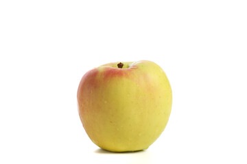 Red yellow apple isolated in white background