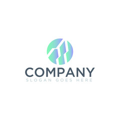 Abstract shape logo for company name