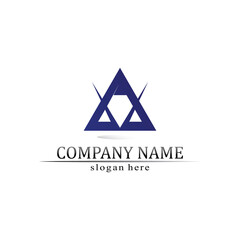 triangle pyramid logo design and vector symbol egyptian and logo business