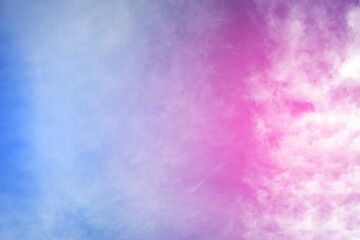 blue Pink sky with clouds background
