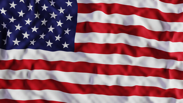 American flag wrinkled national emblem