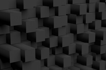 gray cubes abstraction 3D rendering