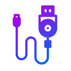 Usb cable icon vector