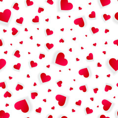 Valentine hearts seamless background or 3d pattern