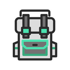 Backpack icon vector