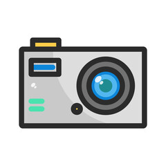 Digital camera icon, vector file