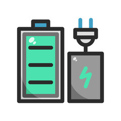 Obraz premium Battery charger icon