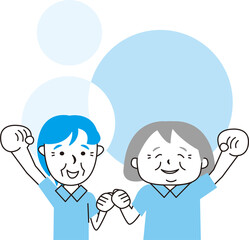 シニア女性清掃01