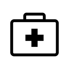Obraz premium first aid medical bag icon vector