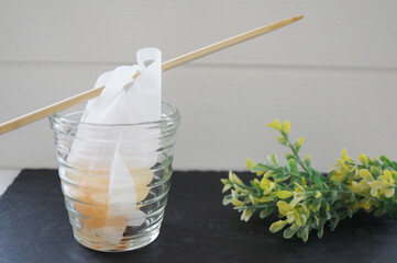 ポーチドエッグ作り