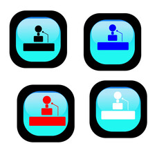 Simple Blue Color Vector Letter Head Template with standard.