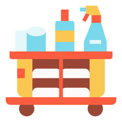 Cleaning icon for web element , webpage, application, card, printing, social media, posts etc.