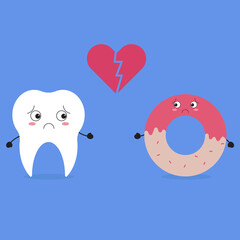 Fototapeta premium No donuts for healthy tooth