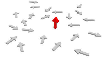 3D rendering - arrow pointing up