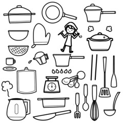 線画調理器具セット