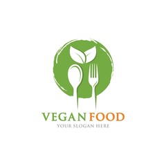 Healthy Organic eco vegetarian food Logo design vector template. Ecology Health eco Organic Logo fresh from farm vegetables Logotype concept icon.
