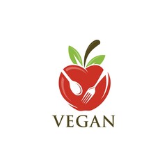 Healthy Organic eco vegetarian food Logo design vector template. Ecology Health eco Organic Logo fresh from farm vegetables Logotype concept icon.
