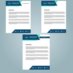 Professional creative letterhead vector template.