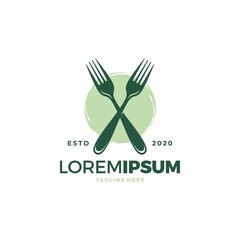 Logo restaurant with cutlery, A spoon and fork vector illustration
