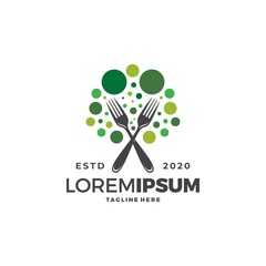 Logo restaurant with cutlery, A spoon and fork vector illustration
