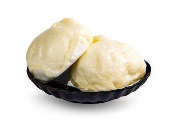 steamed pork buns, chinese dim sum isolated on white background