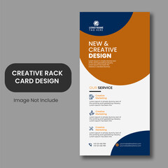 Creative Rack Card Or Dl Flyer Design Template Premium Vector