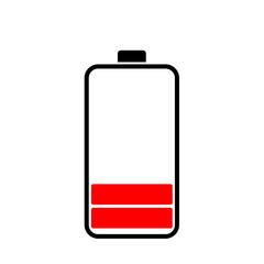 Simple Battery  Icon Charged battery logo template