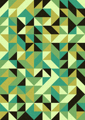 Abstract Geometric Pattern generative computational art illustration