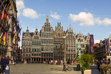 Obraz premium Corners of the city of Antwerp, Belgium, streets and monuments