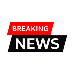 Fototapeta premium breaking news icon on television show for streaming