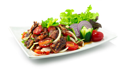 Crispy Squids Spicy Salad Thaifood style