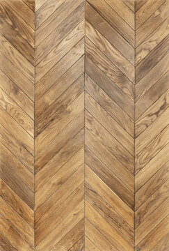 Detailed Oak texture of fishbone wood floor
