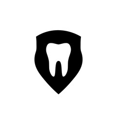 Dental protection icon isolated on white background